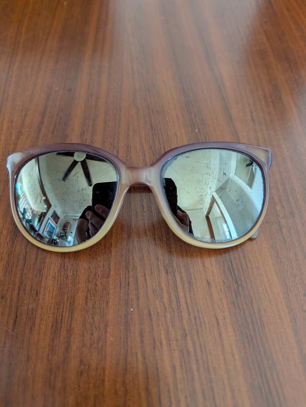 Vintage Brevete SGDG France Nylon Sunglasses Frames Brown Pre Owned